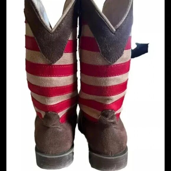 ROPER Big Kids’ American Patriot  Square Toe Boots Faux Leather Size 3 - Picture 4 of 7